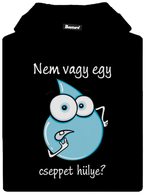 Nem vagy egy cseppet hülye? gyerek kenguruzsebes pulóver Black