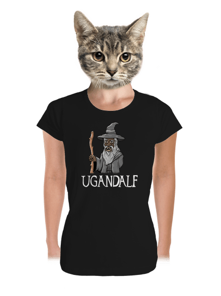 Ugandalf prémium női póló Black