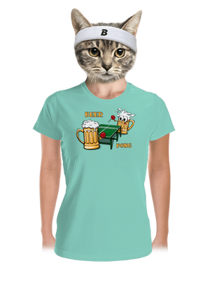 Beer pong női sportpóló Mint Mal