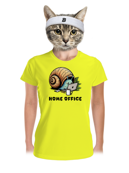 Sneka home office női sportpóló Neon Yellow