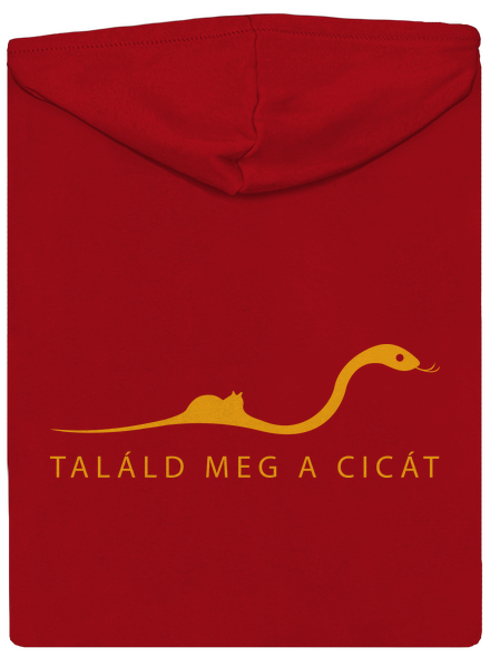 Találd meg a cicát cipzáras férfi pulóver Red