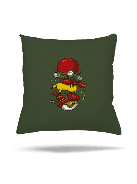 Pokémon burger párna Olive Green
