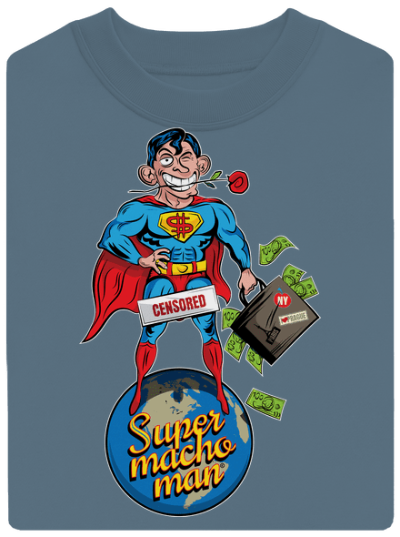 Supermachoman unisex crewneck Nordic Blue