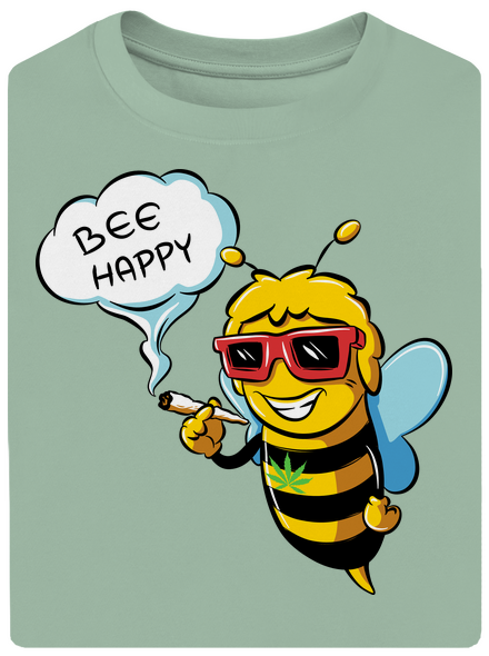 Bee happy unisex túlméretezett póló Sage