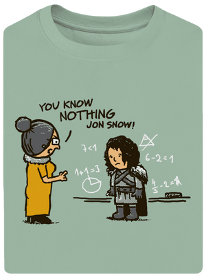 You know nothing unisex túlméretezett póló Sage