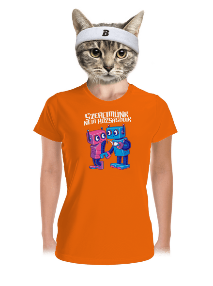 Robotok női sportpóló Neon Orange