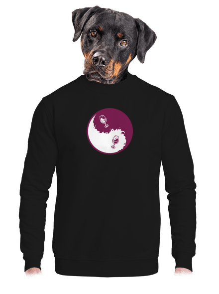 Yin Yang bor unisex crewneck Black
