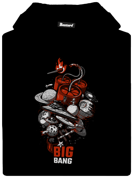 Big bang gyerek kenguruzsebes pulóver Black
