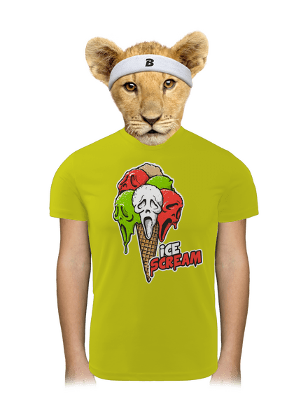 Ice Scream gyerek sport póló Neon Yellow