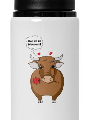 Tehén és bika kulacs White