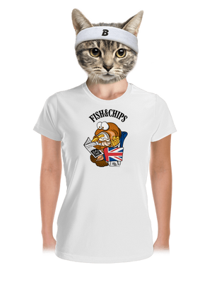 Fish and chips női sportpóló White