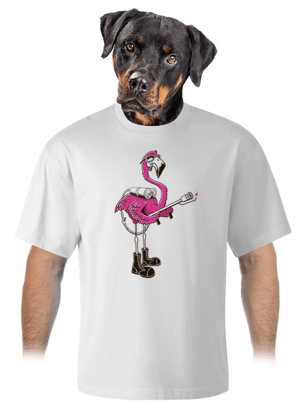 Lángszóró unisex túlméretezett póló White