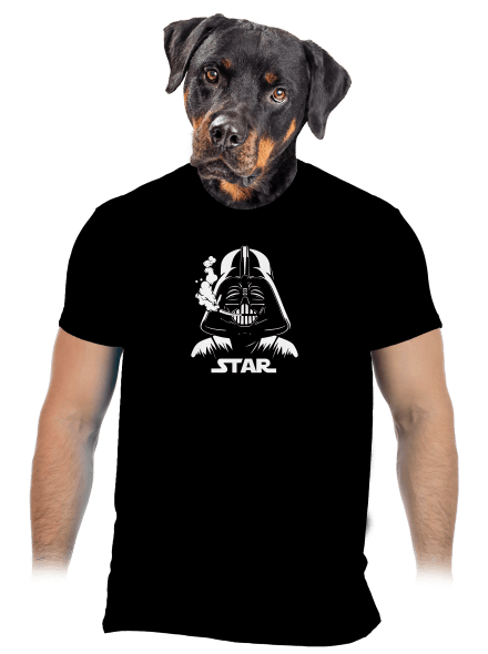 Darth Star férfi póló Black