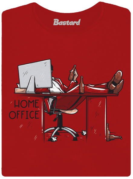 Home office prémium női póló Red Mal