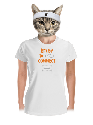 USB csatlakozás női sportpóló White