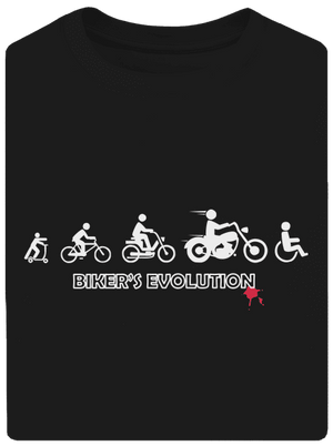 Bikers evolution unisex túlméretezett póló Black