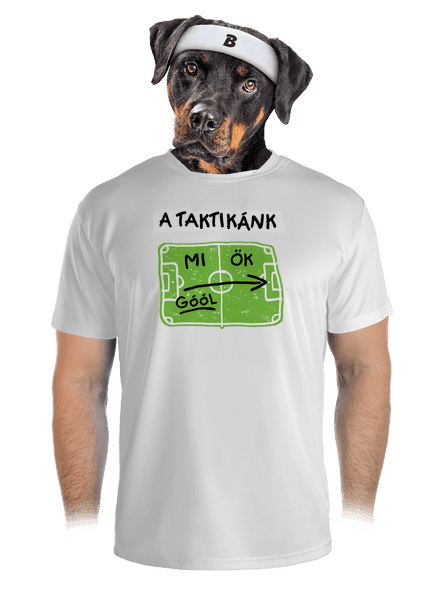 A futballtaktikánk férfi sportpóló White