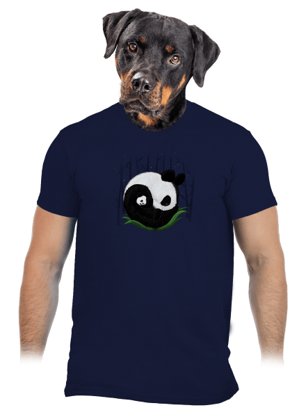 Két alvó panda férfi póló Navy