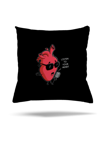 Listen to your heart párna Black