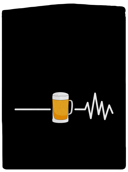 Beer help cipzáras férfi pulóver Black