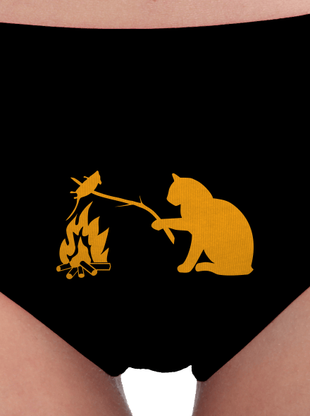 Macska-egér harc női bugyik Black