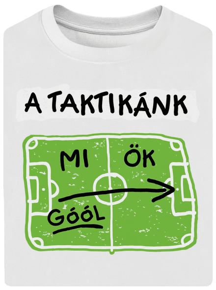 A futballtaktikánk unisex túlméretezett póló White