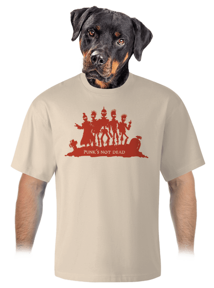 Punks not dead! unisex túlméretezett póló Almond