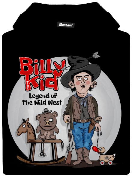 Billy The Kid gyerek kenguruzsebes pulóver Black