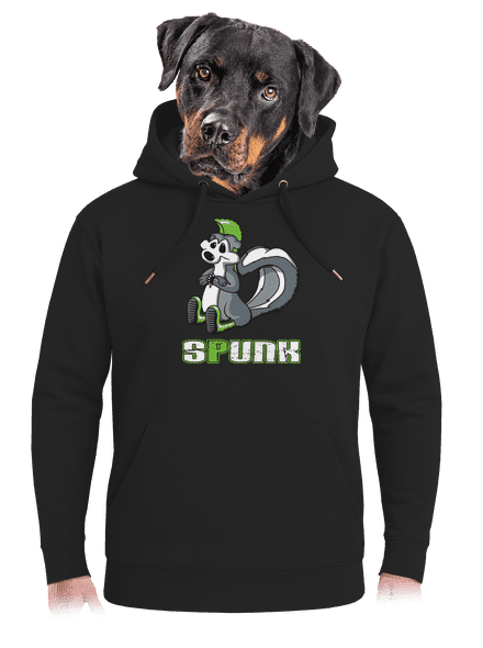 Spunk unisex prémium pulóver Dark Black