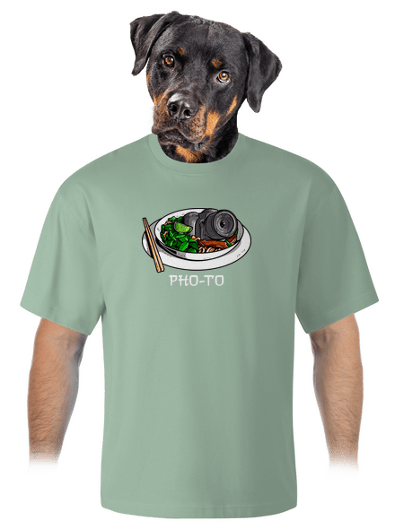 Pho-to unisex túlméretezett póló Sage
