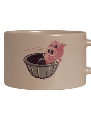 Formában macaron bögre Brown Macaron