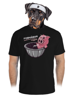 Formában férfi sportpóló Black