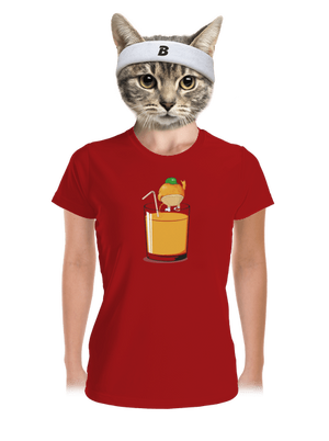 Részeg narancs női sportpóló Red Mal