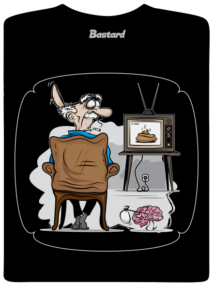 TV News gyerek póló Black