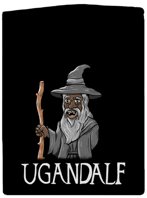 Ugandalf cipzáras férfi pulóver Black