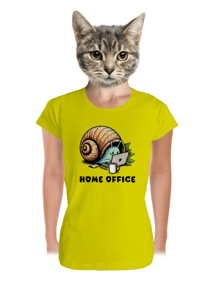 Sneka home office prémium női póló Lemon