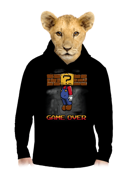 Game over gyerek kenguruzsebes pulóver Black