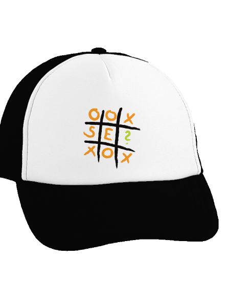 Piškvorky teherautós sapka Black cap