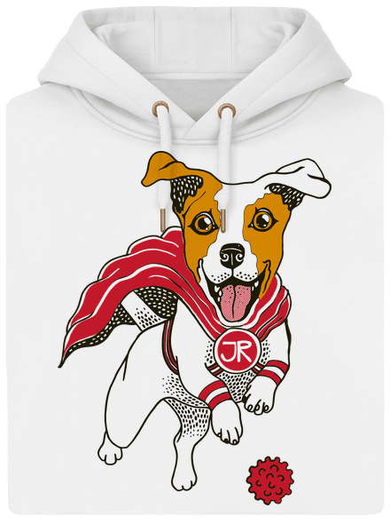 Jack Russell unisex prémium pulóver Snowwhite