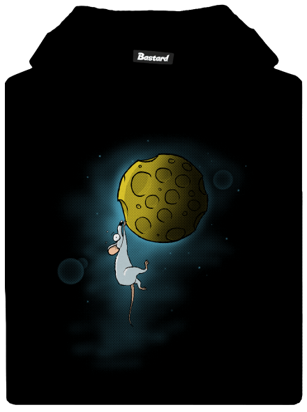 Moon cheese gyerek kenguruzsebes pulóver Black