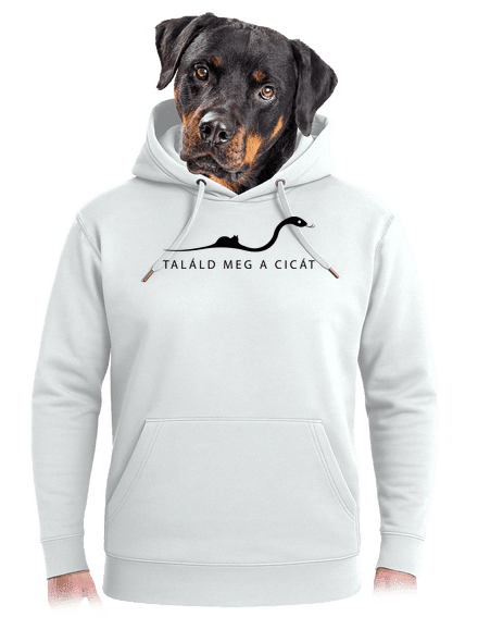 Találd meg a cicát unisex prémium pulóver Snowwhite