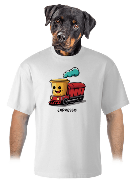 Expresso unisex túlméretezett póló White
