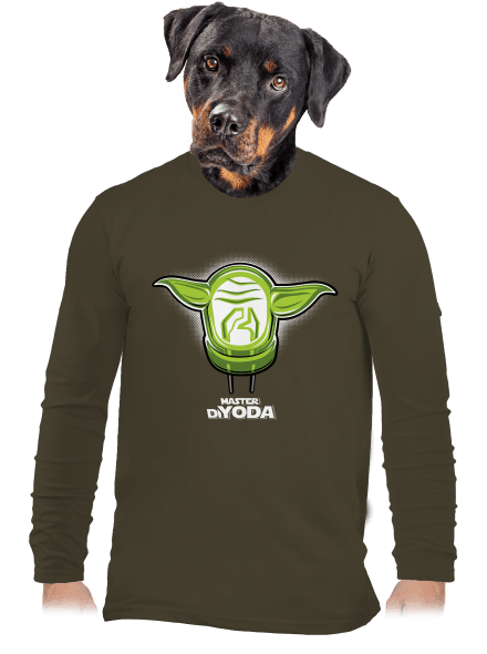 Master DiYoda férfi hosszú ujjú póló Urban Khaki
