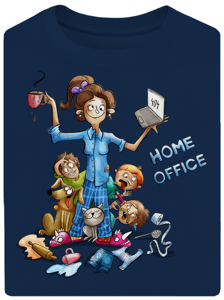 Anyukák home office unisex túlméretezett póló Midnight Blue