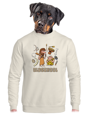 Oldschool unisex crewneck Off White