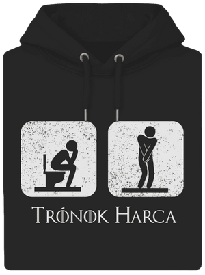 Trónok Harca unisex prémium pulóver Dark Black