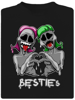 Besties gyerek sport póló Black