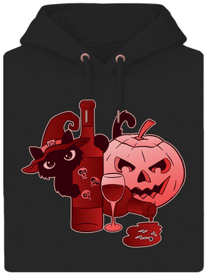 Hello wine unisex prémium pulóver Dark Black