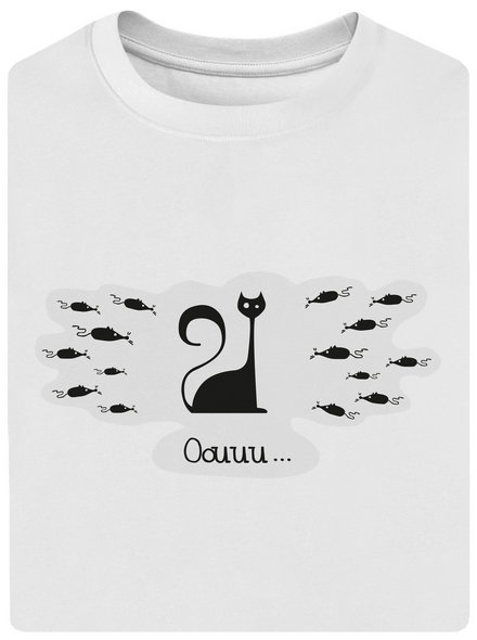 Oouuu unisex túlméretezett póló White