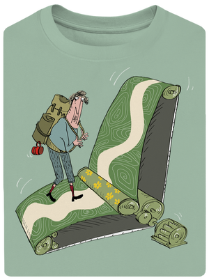 túrázás az övön unisex túlméretezett póló Sage